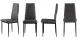 ModernHome Dining Chair Set, 4 pcs, Grey