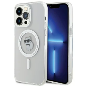 Karl Lagerfeld IML Choupette MagSafe Case for iPhone 15 Pro Max, Transparent