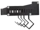 Hanging Kitchen Shelf with Hooks, Aluminum, 30 cm, Black