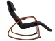 Modernhome Rocking Chair with Adjustable Footrest, Grey/Walnut
