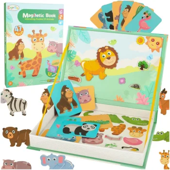 Magnetic Puzzle Book Safari Animals, 47 pcs