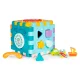 Interactive learning cube 6-in-1 with shape sorter, sounds and lights for toddlers