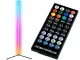 RGB LED Corner Floor Lamp with App and Remote Control, 150cm, Black