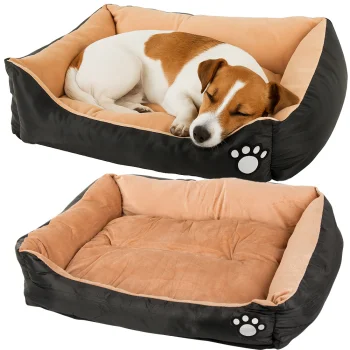 Soft Pet Bed for Dogs and Cats, Size S, 52x47 cm, Grey