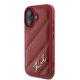 Karl Lagerfeld iPhone 16 Case Diagonal Quilted Script, Red