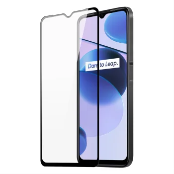 Dux Ducis 9D Full Screen Tempered Glass for Realme C35, 9H, Black