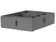 Underwear and Clothing Drawer Organizer with 7 Compartments, 44x34x11 cm, Grey