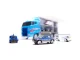 Transporter Truck with Launcher and 6 Police Cars
