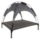 Purlov XXL Dog Bed with Canopy, 90x90x70 cm, Grey
