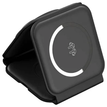 CHOETECH 3-in-1 Magnetic Wireless Charging Stand 15W, Black
