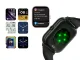 Smartwatch with Rubber Strap and Bluetooth Calling, Black