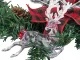 Transparent Reindeer Christmas Tree Ornament with Glitter, 13 cm
