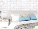 Self-Adhesive 3D Wall Panel, White Brick, Foam, 70x77 cm