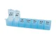Weekly Pill Organizer 7 Day Supplement Case Blue