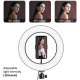 Maclean MCE610 LED Ring Light with Tripod, 10\", 12W, Bluetooth