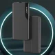 Hurtel Samsung Galaxy S24 FE Eco Leather View Case with Stand, Black