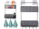 Hanging Metal Organizer / Shelf for Kitchen and Bathroom, Black