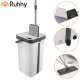 Dual Chamber Mop and Bucket Set Ruhhy 27232 with 3 Washable Microfiber Pads, 11L