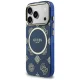 Guess IML Peony Dot MagSafe Phone Case Cover iPhone 17 Pro - Blue