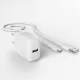 Puro PROLITE 10W USB-A Wall Charger + USB-A to USB-C Cable 1.2m - White