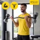 Hantelių jungtis į lenktą grifą 4FIZJO 103 cm, juoda