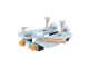 Ecotoys 1182N WHITE Wooden Workbench and Construction Set for Kids, 52 Pieces