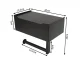 Toilet Paper Holder with Tissue Shelf, Black
