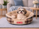 Soft Dog Bed for Small Medium Dogs Fluffy Calming Pet Bed with Removable Cushion