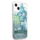 Guess Flower Liquid Glitter Case for iPhone 13 mini, Green
