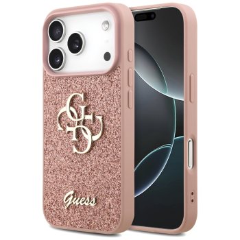 Guess iPhone 17 Pro Case Fixed Glitter Big 4G, Pink