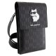 Сумка для телефона Karl Lagerfeld Saffiano Monogram Choupette, черная