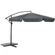 Plonos 488000 Folding Garden Parasol with Cover, 350 cm, Grey