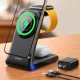 Joyroom JR-W15 3-in-1 Wireless Charging Station with MagSafe - Black