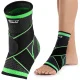 4FIZJO Elastic Ankle and Foot Support Brace, One Size, Black