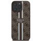 Чехол Guess 4G Printed Stripes MagSafe для iPhone 16 Pro Max - коричневый