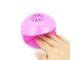 Portable nail dryer, battery operated, pink