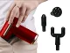 Massage Gun with 4 Attachments, 6 Speeds, Red