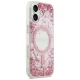 Guess Resin Bottom Glitter MagSafe Phone Case Cover iPhone 17 - Pink