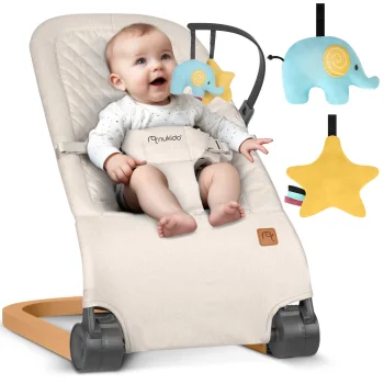 NK-52 Nukido Lounger Rocker Chair with Toys, Beige