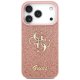 Guess Fixed Glitter Big 4G Phone Case Cover iPhone 17 Pro - Pink