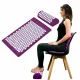 Acupressure Mat and Pillow Set for Back and Neck Pain Relief, Purple