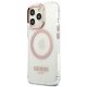 Apple iPhone 13 Pro 6.1\'\' Guess Metal Outline Magsafe Case Cover, Pink | Чехол Кейс Бампер...