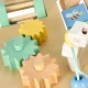 LULILO LUDO Wooden Educational Activity Table 2-in-1, Mint