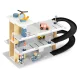 Ecotoys Large Wooden Garage Parking Set with Elevator and Cars