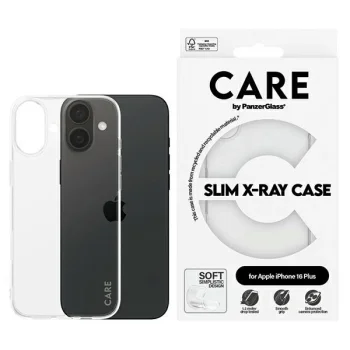 CARE by PanzerGlass iPhone 16 Plus Case X-Ray Soft Basic, Transparent