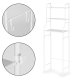Modernhome PJJBR1005 Aluminum Over-the-Toilet Storage Rack, 3 Shelves