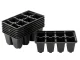 DIVODV Seedling Trays for Sowing and Planting, 8 Cells, Black