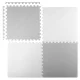 Large foam mat, puzzle 4 pcs white and gray
