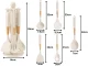 Silicone Kitchen Utensil Set with Stand, 6 Pieces, Beige