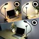 Desktop Live Stream Selfie Ring LED Light Flash with Clip On and Phone Holder